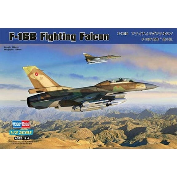 HobbyBoss 80273 Lockheed-Martin F-16B Fighting Falcon 1/72 Scale Model Kit