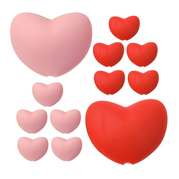 HONMEET 12pcs Beads Knitting Needle Stoppers Red Antislip Design Simplify Knitting Process for On the Go Knitting