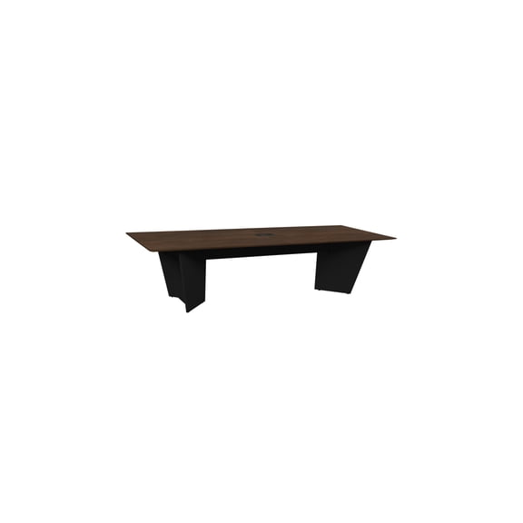 Array 120" Conference Table with Power Data Grommet - Neo Walnut/Black