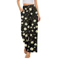 thumbnail image 2 of Delayuji Women's Wide Leg Pants Floral Printed Palazzo Pants High Waisted Casual Loose Straight Leg Pants with Pockets Womens Trousers, 2 of 6