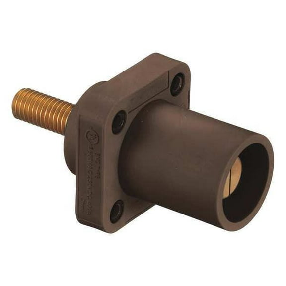 Hubbell Wiring Device-Kellems Receptacle,4 to 4/0,Male,Brwn,Taper HBLMRSBN