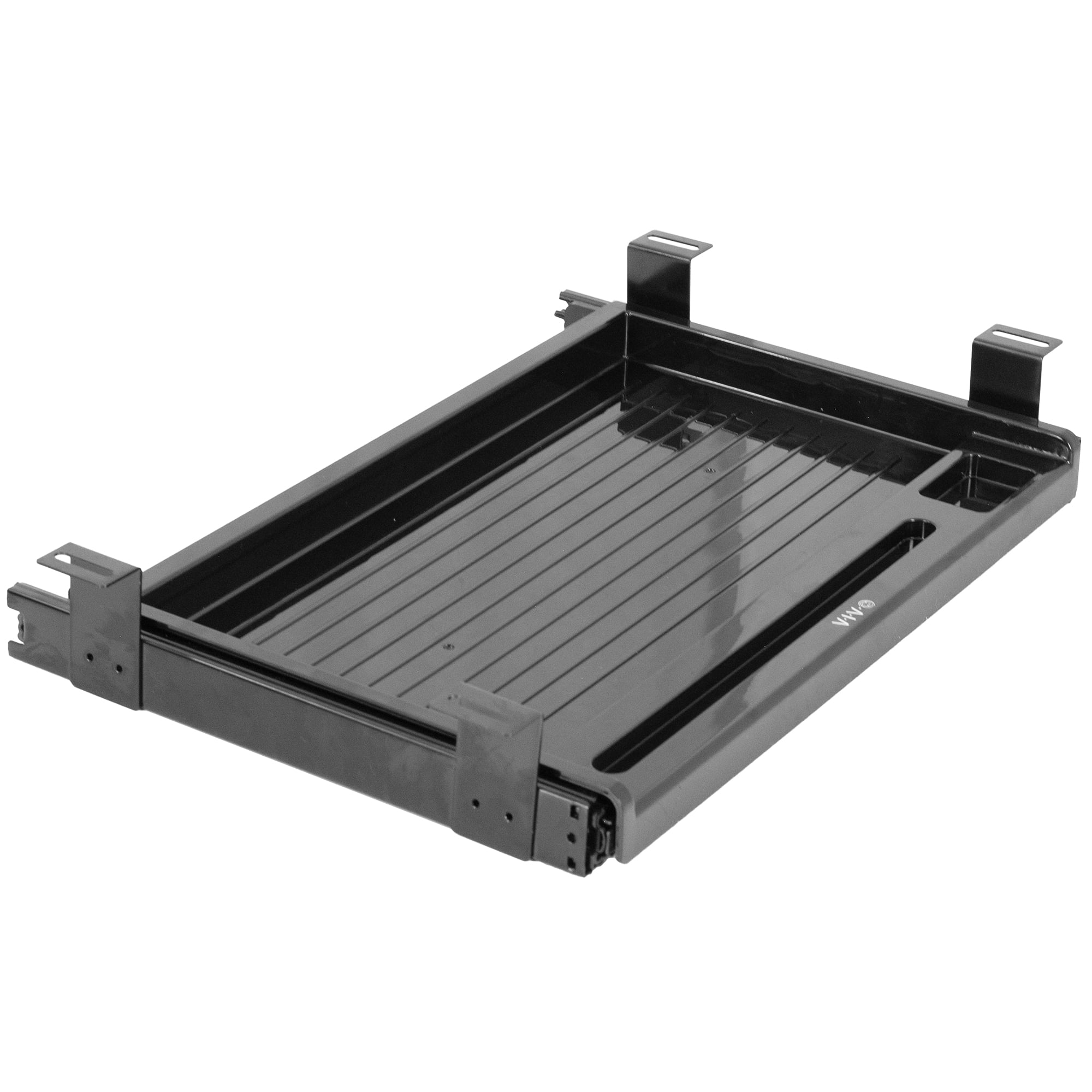 VIVO Black 17" Mounted Sliding Under Desk Slim Pull-out ...