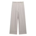 thumbnail image 5 of HH TRAF 2024 Pantalones holgados informales con cintura elástica para mujer, pantalones de pierna ancha y cintura alta con bolsillos laterales sólidos a la moda para mujer, ropa de calle, 5 of 5