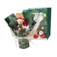 thumbnail image 3 of Ramo de Osito Bouquet de Peluche Hecho a Mano Flores Artificiales Decoración con Luz Tarjeta Adecuado para Cumpleaños Graduación Navidad Fiesta Hogar s Green, 3 of 9