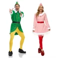 thumbnail image 2 of Disfraz de elfo navideño para cosplay, traje verde para mujer y hombre, disfraz de carnaval, fiesta de Navidad, Año Nuevo, ropa para adultos, 2 of 5