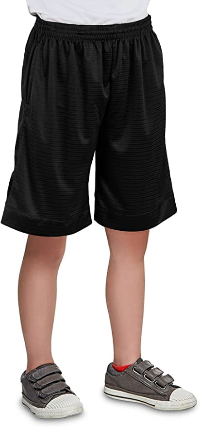 North 15 Boy's Horizontal Print Basketball Mesh Shorts with Side ...