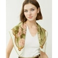 thumbnail image 2 of CHUNTIAN 100% Pure Mulberry Silk Square Scarf 27"x27" Women Neckerchief Headscarf Gift Packed, 2 of 6