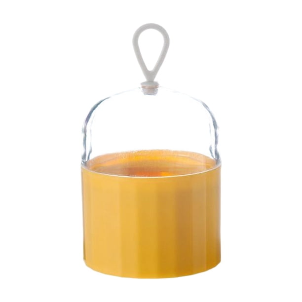 Soporte de esponja de maquillaje Zulema duradero con caja de almacenamiento de licuadora cosmética mango de silicona Amarillo