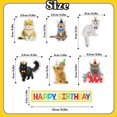 thumbnail image 2 of Set de decoración para tartas con forma de gato, feliz cumpleaños, 7 piezas, Let's Pawty Party, 2 of 5