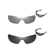 Walleva Polarized Titanium + Black Replacement Lenses For Oakley Offshoot Sunglasses