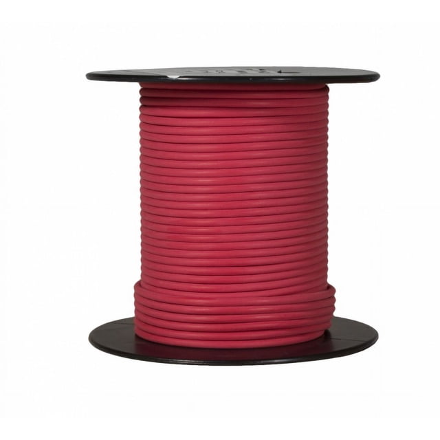 WirthCo Primary Wire 80042 1 Conductor; Multi-Strand; 10 AWG; Red; 100 Foot Spool; PVC Insulation/Copper Conductor