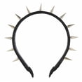 thumbnail image 4 of Diadema Steampunk para mujer, tocado de cuero sintético para regalos, festivales, fiestas de Halloween Negro, 4 of 8