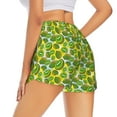 thumbnail image 2 of Uemuo Kiwi Fruits Summer Pattern Women's Athletic Shorts High Waisted Running Shorts with Liner Pockets Gym Elastic Workout Shorts-Small, 2 of 9