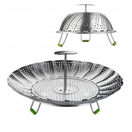 

Vegetable Steamer Basket Stainless Steel Veggie Steamer Basket for cooking - Folding Expandable Insert Steamers to Fits Various Size Pot