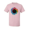 thumbnail image 2 of Wild Bobby, Colorful Tie Dye Sunflower Womens, Streetwear, Men's Graphic Tees, Light Pink, Small, 2 of 3