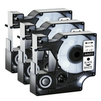 GREENCYCLE 3PK Compatible for DYMO D1 Label Tape 45013 45013S S0720530 12mm Black on White for LabelManager 160 210D 260P 280 360D 420P 450Duo Wireless PnP Colorpop