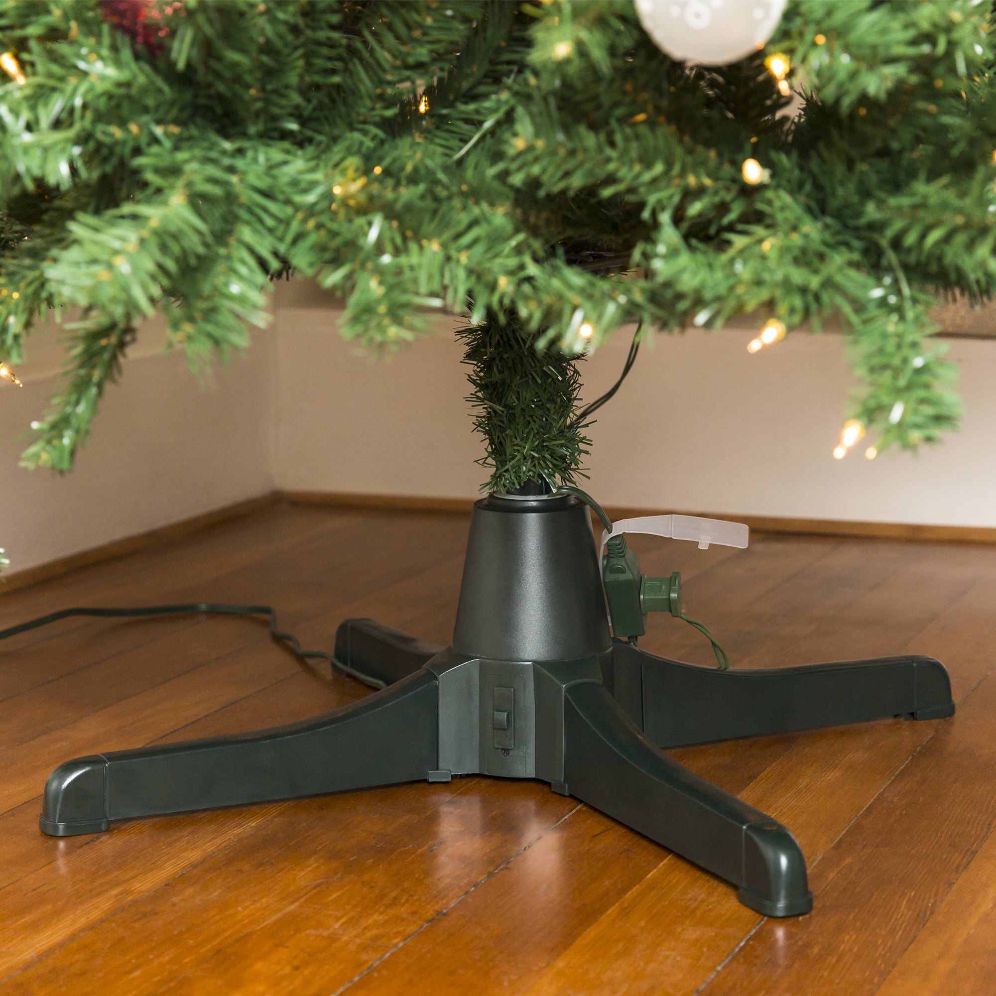 rotating christmas tree stand