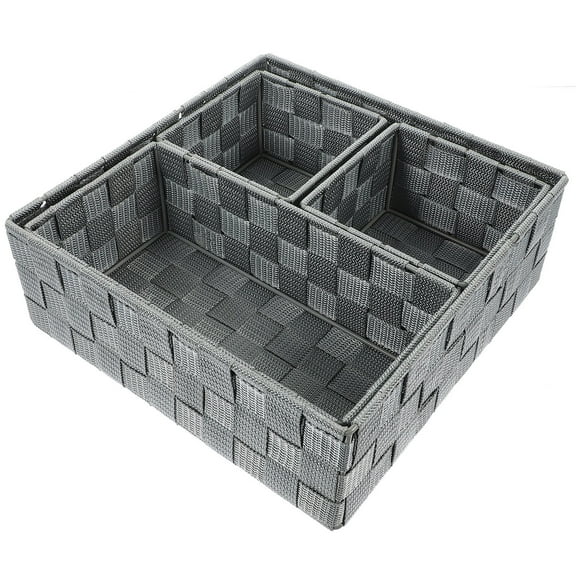 PAMINGONO Storage Organizer Cubes Storage Boxes Grey 4pcs