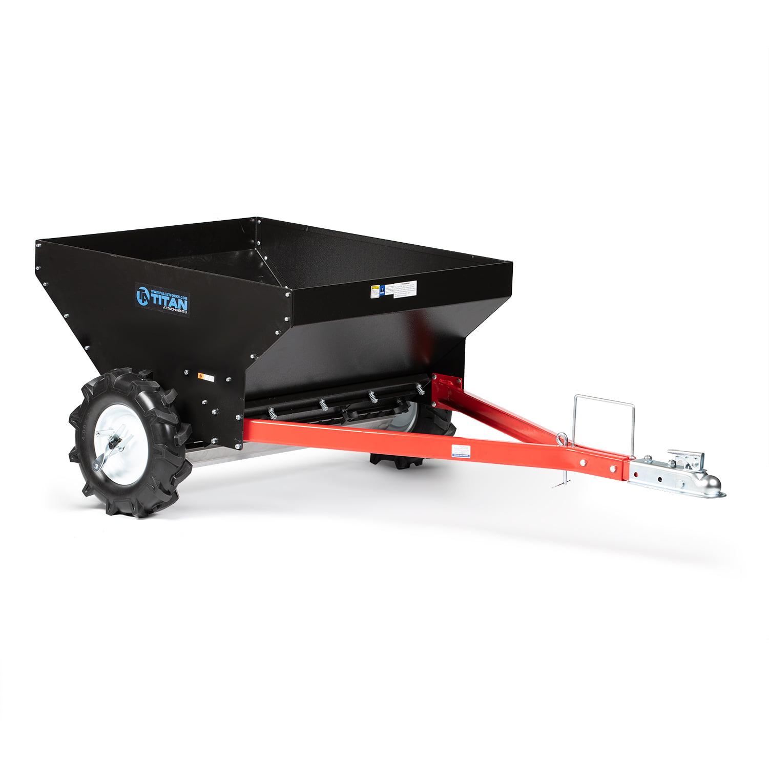Titan Attachments Compact Manure Spreader for Lawn Tractor and ATV/UTV’s, Utility Tow-Behind
