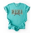 thumbnail image 7 of Mama Camo Varsity Letter T-Shirt for Women - Coquette Bow Graphic Tee - Trendy Mom Shirt Seafoam Shirt Adult Medium, 7 of 7