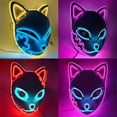 thumbnail image 3 of Máscara de Tanjirou de Anime Demon Slayer, Mascarilla de Sabito, máscara Led, disfraz de Makomo, accesorios para fiesta de Halloween, decoración de Pascua, 3 of 4