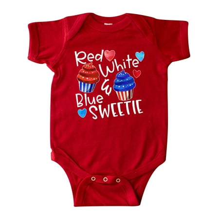 

Inktastic 4th of July Red White and Blue Sweetie Cupcakes and Stars Gift Baby Boy or Baby Girl Bodysuit
