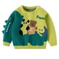 thumbnail image 1 of RXIRUCGD Cute And Childlike Printed Knitted Thickened Children's Sweater( Green, Size:3 Years ), 1 of 2