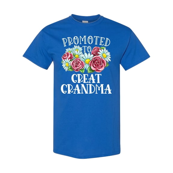Inktastic Promoted to Great Grandma with Flowers T-Shirt