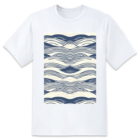 Basic Oversize Tees For WomenAbstract Loose Boyfriend Shirts Casual Blouse round neck