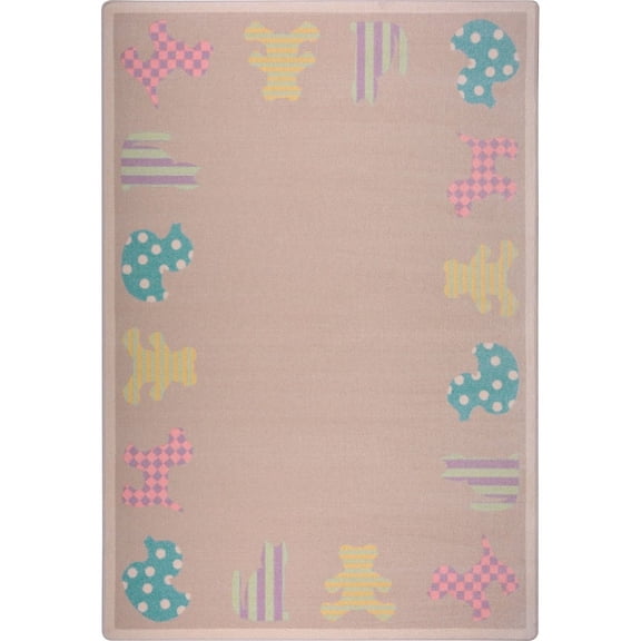 Kid Essentials - Infants & Toddlers Frisky Friends, 3'10" x 5'4", Multicolored