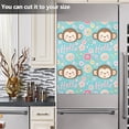 thumbnail image 3 of Dishwasher Magnet Cover Magnetic Fridge Door Cover Home Kitchen Decor Hello Monkey Face 23"x 26", 3 of 6