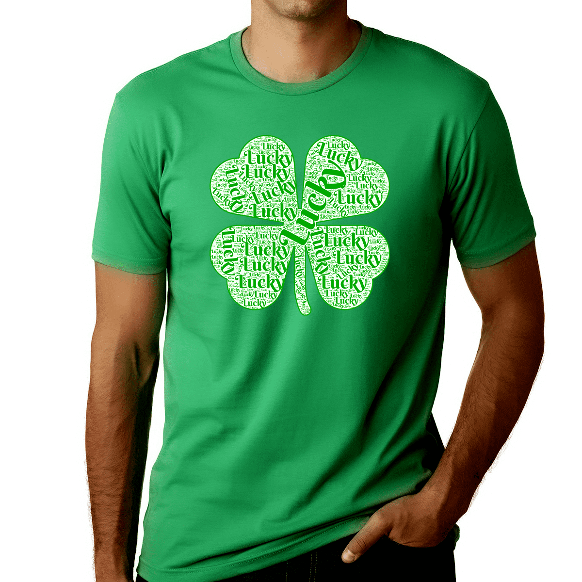 St Patrick's DayLucky Shamrock Peace Sign Shirt Clover Leaf Leprechaun Irish Unisex T-Shirt
