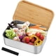 thumbnail image 1 of Stainless steel lunch box, 1200 ml sustainable lunch box stainless steel bamboo, lunch box with cutt, 1 of 4