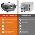 thumbnail image 4 of COOK WITH COLOR Pizza Oven, Electric Indoor Pizza Maker, Countertop Pizza Cooker, Gunmetal Gray, 4 of 9