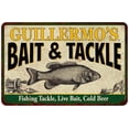 thumbnail image 1 of GUILLERMO'S Bait & Tackle Metal Sign Man Cave 8x12 208120016382, 1 of 1