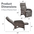 thumbnail image 4 of Bellefurn Versatile Outdoor Recliner Chair,All-Weather Wicker Patio Chair Outdoor Chaise Lounge Chairs with Adjustable Backrest & Footrest,Outdoor Reclining Lounge Chair for Outdoor,Yard,Pool,Garden, 4 of 10