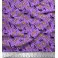 thumbnail image 1 of Soimoi Tissu Satin Modal Feuilles et Imprimé Animal Léopard Tissu au Mètre 42 Pouces de Large, 1 of 1