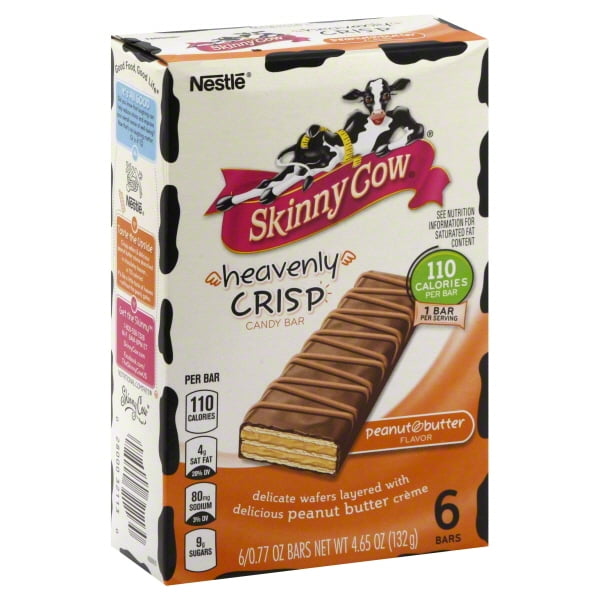 Nestle Skinny Cow Heavenly Crisps Peanut Butter Candy Bar 0 77 Oz 6 Count Walmart Com Walmart Com