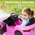 thumbnail image 6 of Qaba 12V Kids Electric Car, Maserati Gran Turismo Licensed Electric Car for Kids w/ Remote Control, Soft Start, LED Lights, Music, Horn, Pink, 6 of 9