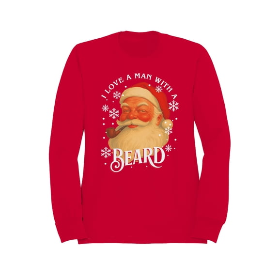 Santa Claus Beard Love Design Women's Sweatshirt
