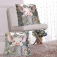 thumbnail image 6 of Pig Lean on Fence Sunflowers Retro Spring Throw Pillow Covers Pillowcases 18 x 18 Inch Home Decor 2 Packs for Bedroom Sofa, 6 of 6