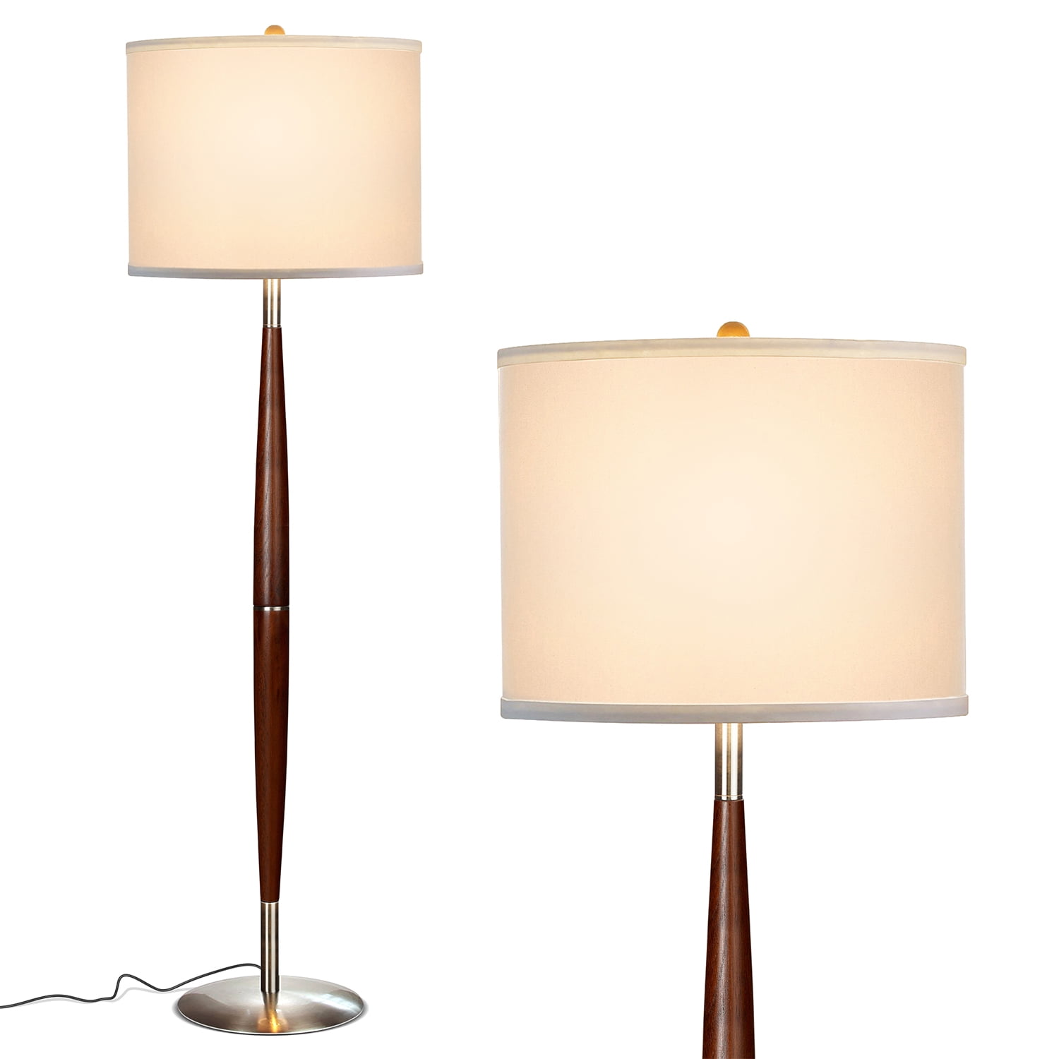 Brightech Lucas Tall Free Standing Led, Mid Century Floor Lamp With Table