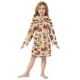 thumbnail image 6 of FORMRS Niños Bathrobe Unisex Hooded Robe Soft Plush Pajamas Sleepwear, Size 7-9T, Creamy Cake, 6 of 7