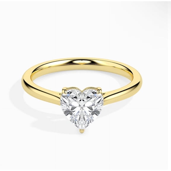50 Pointer heart lab gianna Solitaire Ring