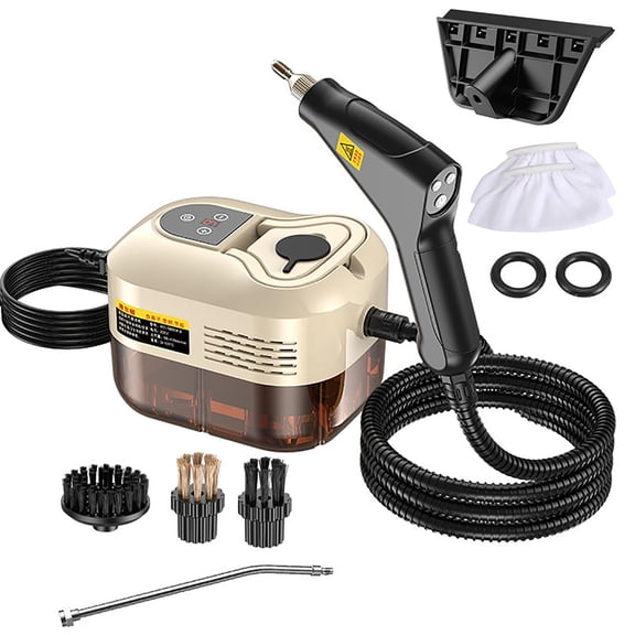 Handheld Steam Cleaner, High Pressure 4.5Bar Steamer With Touch Screen And 1200ml Tank, 6 Adjustable Levels For Cleaning Furniture, Car, Kitchen, Bathroom, Grout