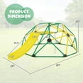thumbnail image 4 of OLAKIDS 8FT Climbing Dome with Slide, Kids Outdoor Toys Jungle Gym Geodesic Climber, Steel Frame, 8FT Climb Structure Backyard Playground Center Equipment for Toddlers 3-8, 4 of 9