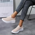 thumbnail image 3 of Dakaela Slip on Sneakers for Women Arch Support Memory Foam Walking Shoes Mesh Knit Casual Flats Pink 8.5, 3 of 8