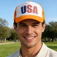 thumbnail image 2 of FUZHIQ USA Embroidery Patriotic Hat, Adjustable Mesh Back Breathable Baseball Cap 250th Anniversary Hat for Daily & Holiday Wear, 2 of 5