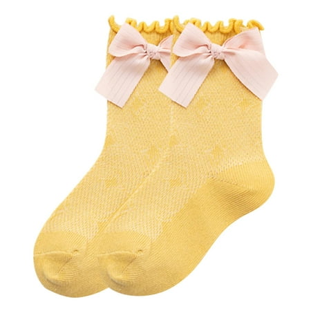 

Baby New Pattern Fashion Cute Bow Breathable Comfortable Socks Yellow L