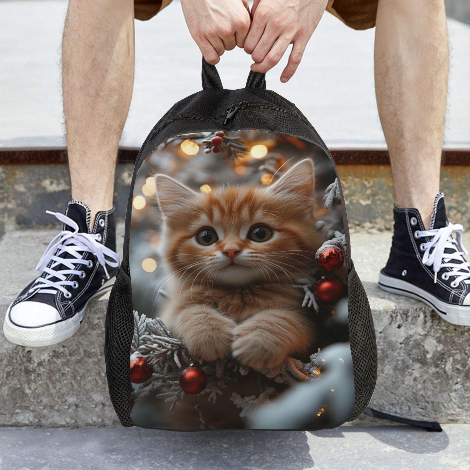 Cat Backpack Double Shoulder Backpack Durable, Spacious, Ergonomic Design for Travel, Work & Outdoor Use